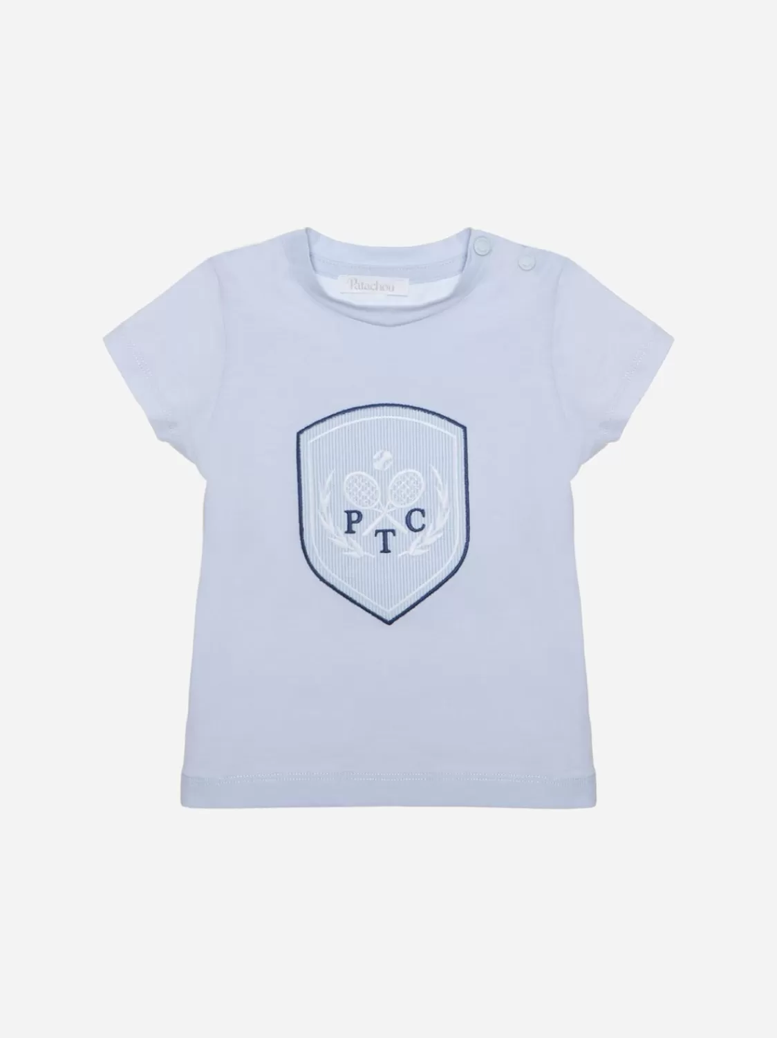 Baby Patachou Blauw T-Shirt Voor Jongens Met Print Op De Voorkant