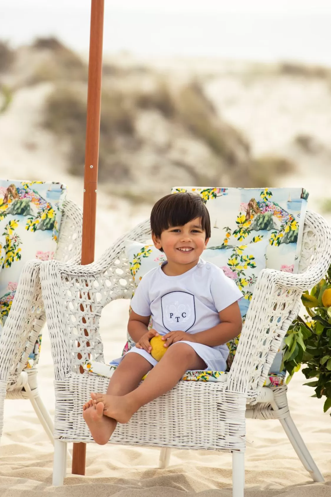 Baby Patachou Blauw T-Shirt Voor Jongens Met Print Op De Voorkant