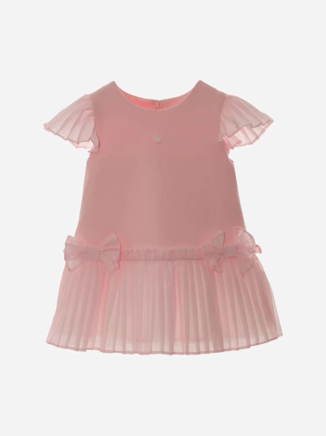 Baby Patachou Lichtroze Jurk Versierd Met Strikken
