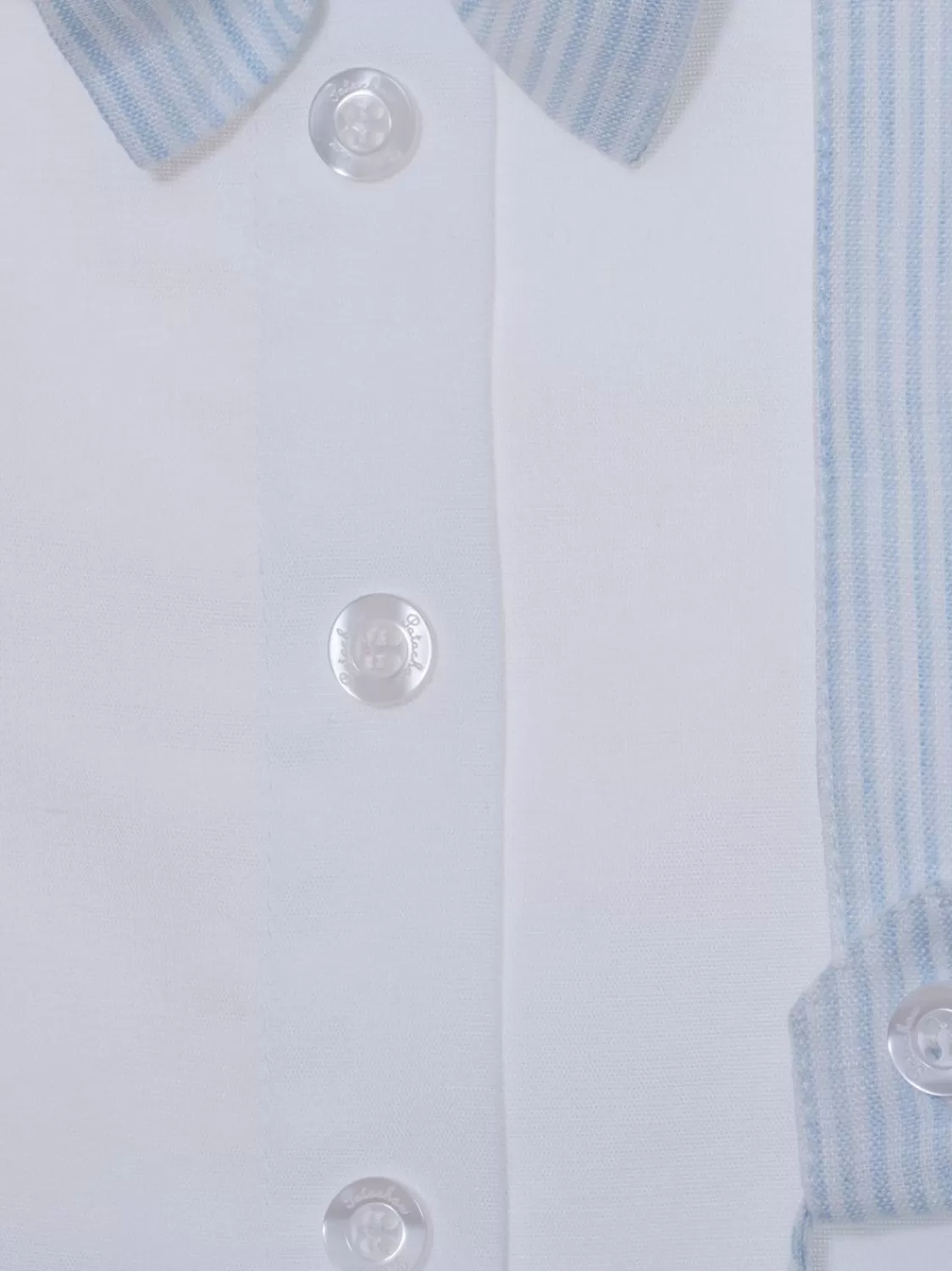 Baby Patachou Witte En Blauwe Jumpsuit Voor Jongens Met Strik En Bretels